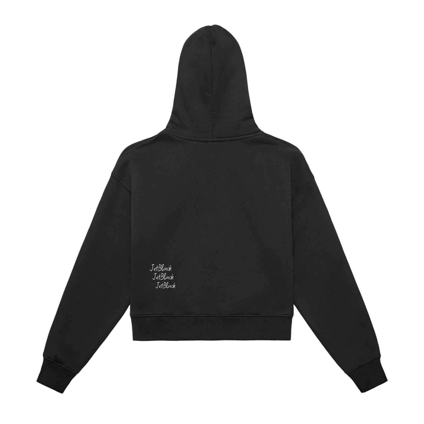 Fleeced Zip-Up Cropped Hoodie