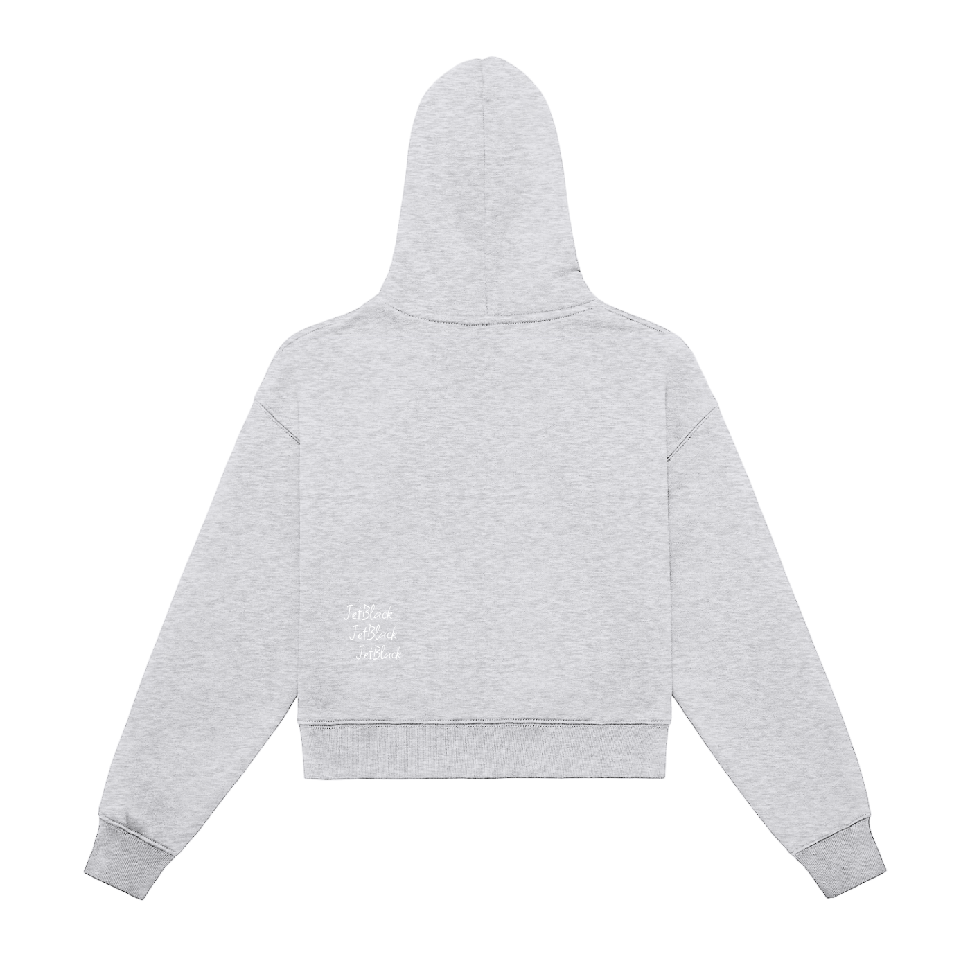 Fleeced Zip-Up Cropped Hoodie